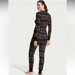 PINK Victorias Secret black and red holiday onesie